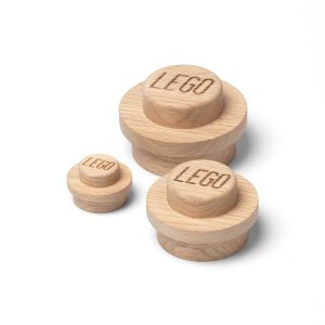 LEGO Zestaw drewnianych wieszaków ściennych — jasny dąb 5007114