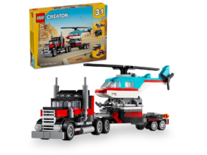 LEGO Ciężarówka z platformą i helikopterem 31146