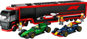 LEGO F1 Ciężarówka z bolidami RB20 i AMR24 F1 60445